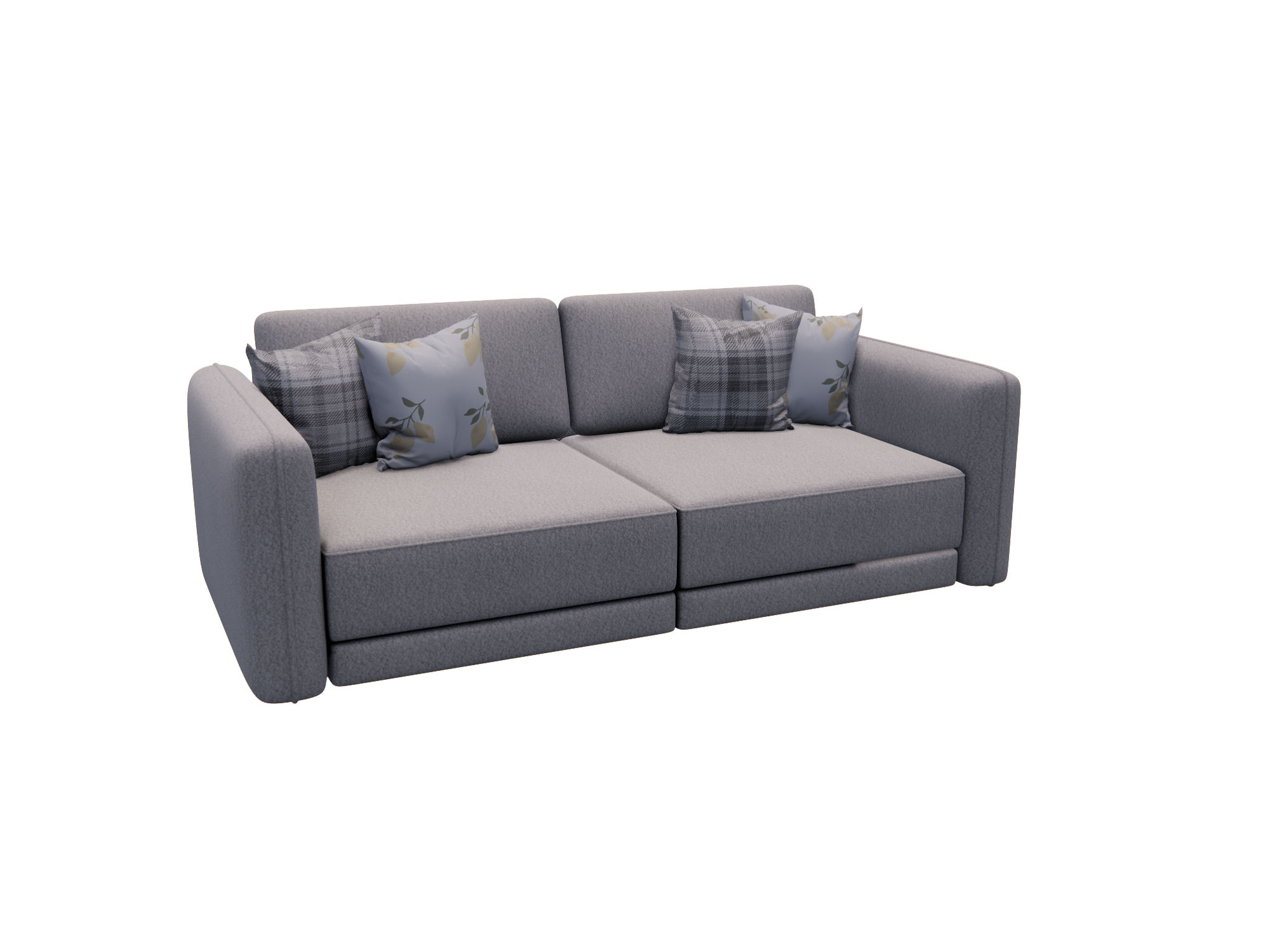 Sofa Lotus Textured Revit Blocks 2023