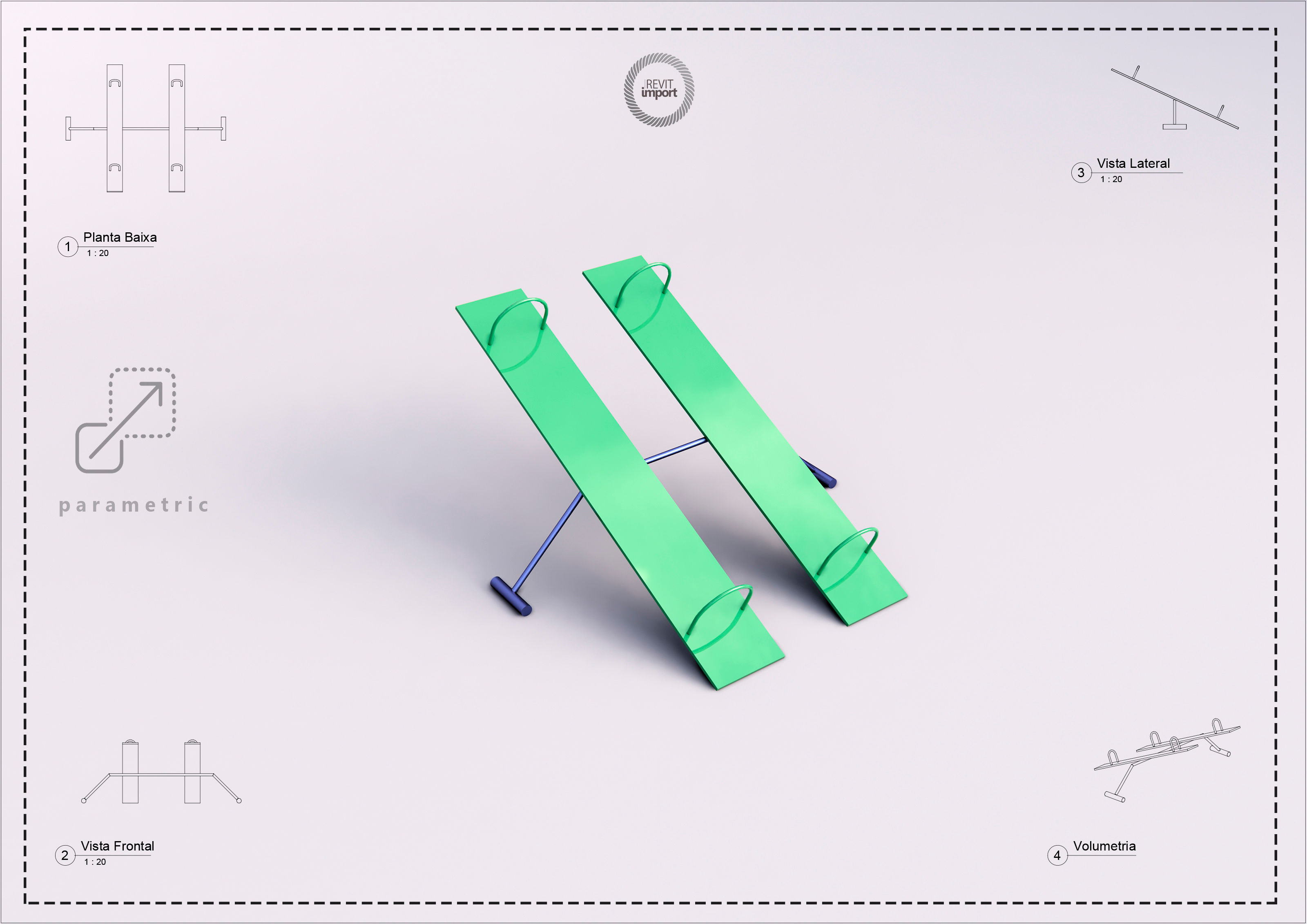 E Playground Seesaw Revit High Quality