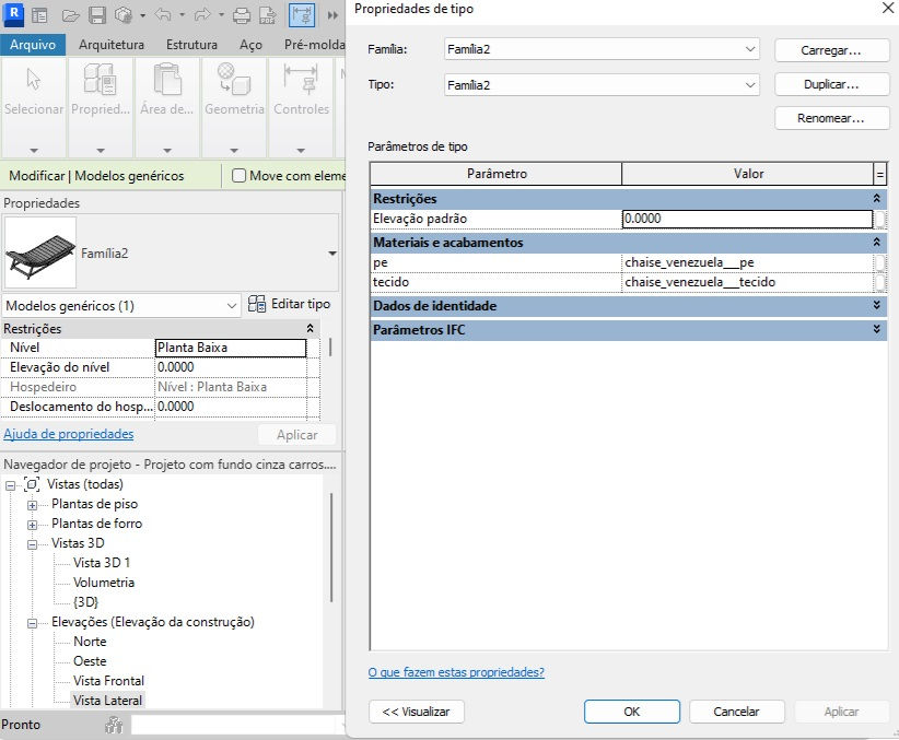 Thumbnail: Chaise Venezuela Textured Revit Blocks