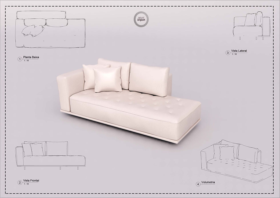R Sofa Campona (208 x 108 x 85 cm)