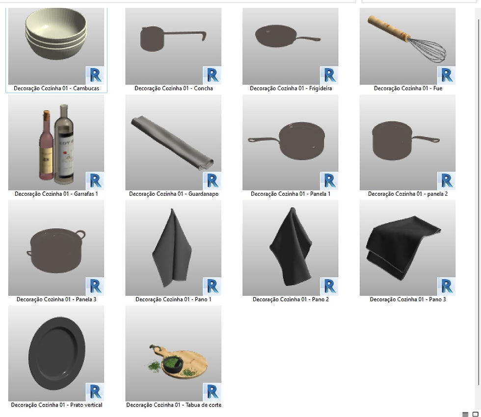 Thumbnail: V kitchen decoration 01 Revit High Quality