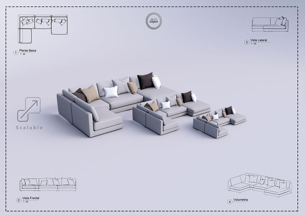 Thumbnail: Sofa 90 Scalable Revit High Quality