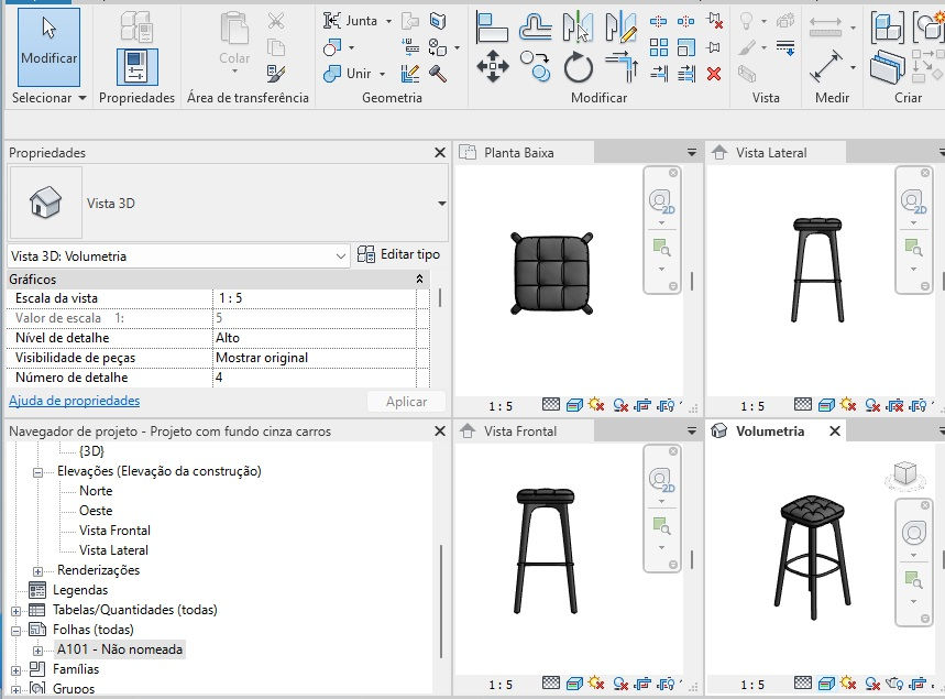 Thumbnail: 3 in 1 Stools Revit High Quality