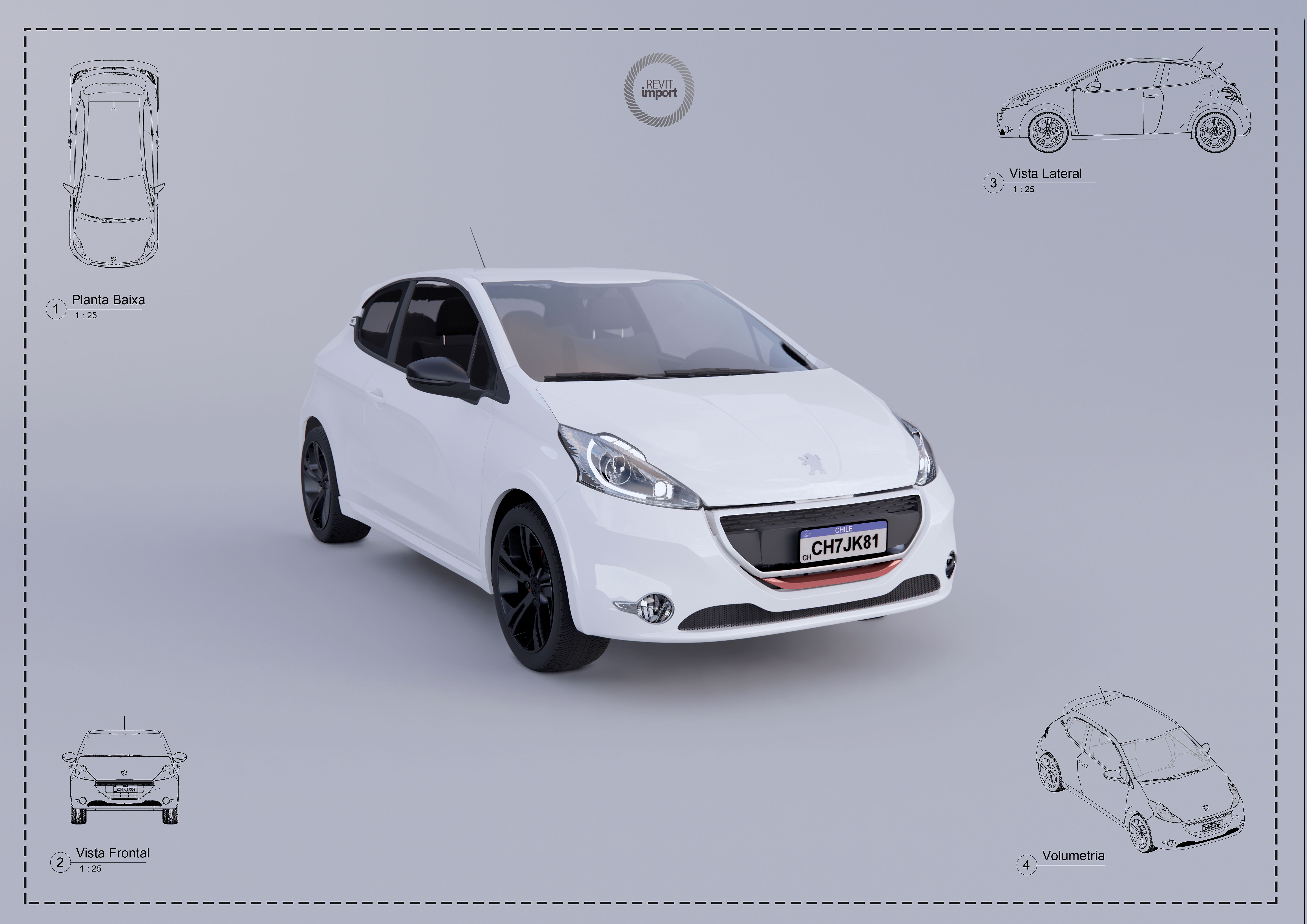 Peugeot 208GT Revit High Quality