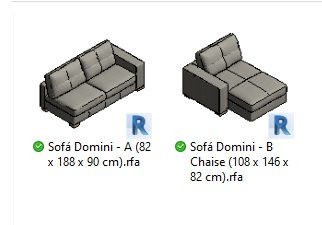 Thumbnail: R Sofa Domini 2 Modulos Revit
