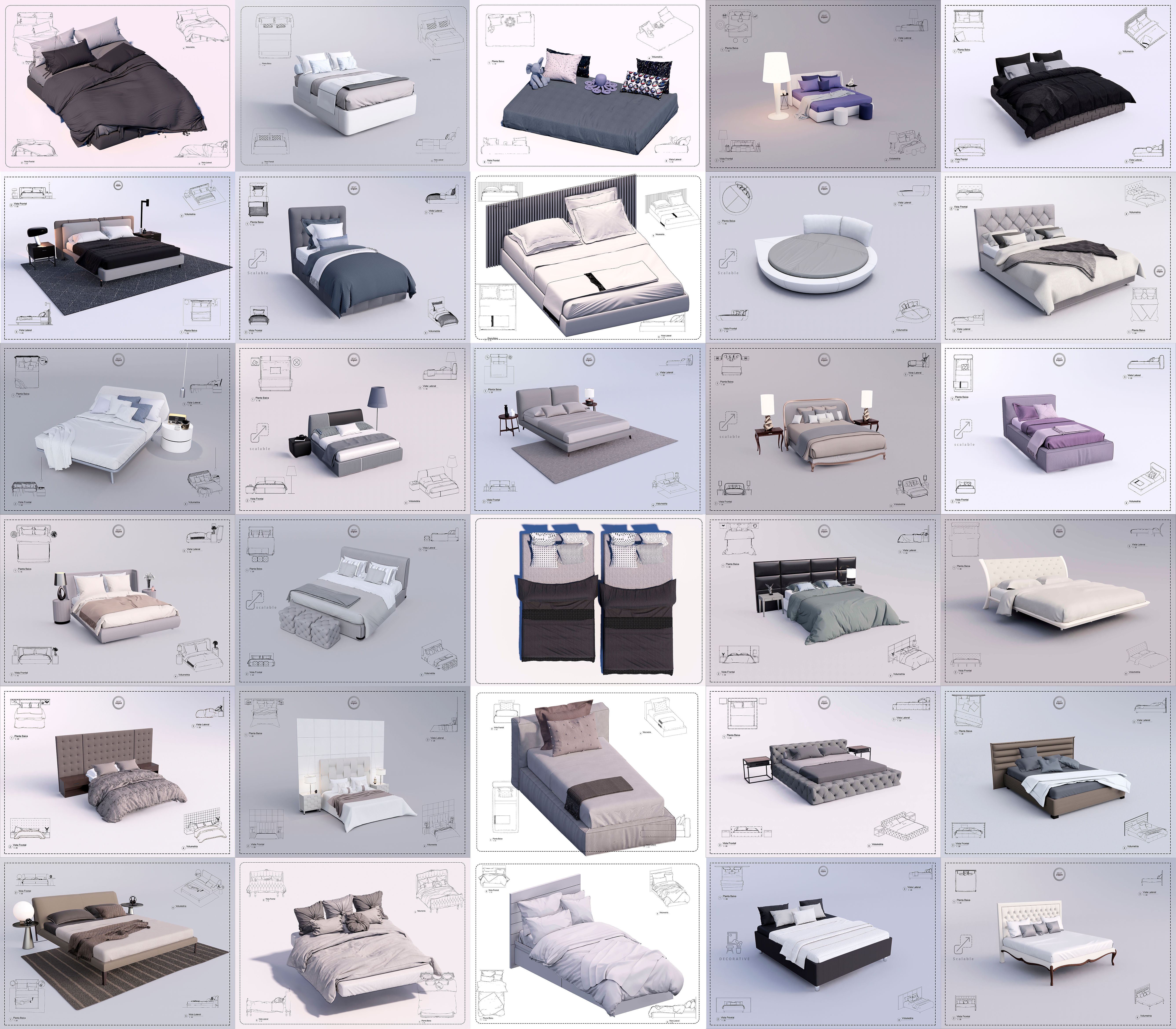 PACK Bed Vol.2 with 30 Models