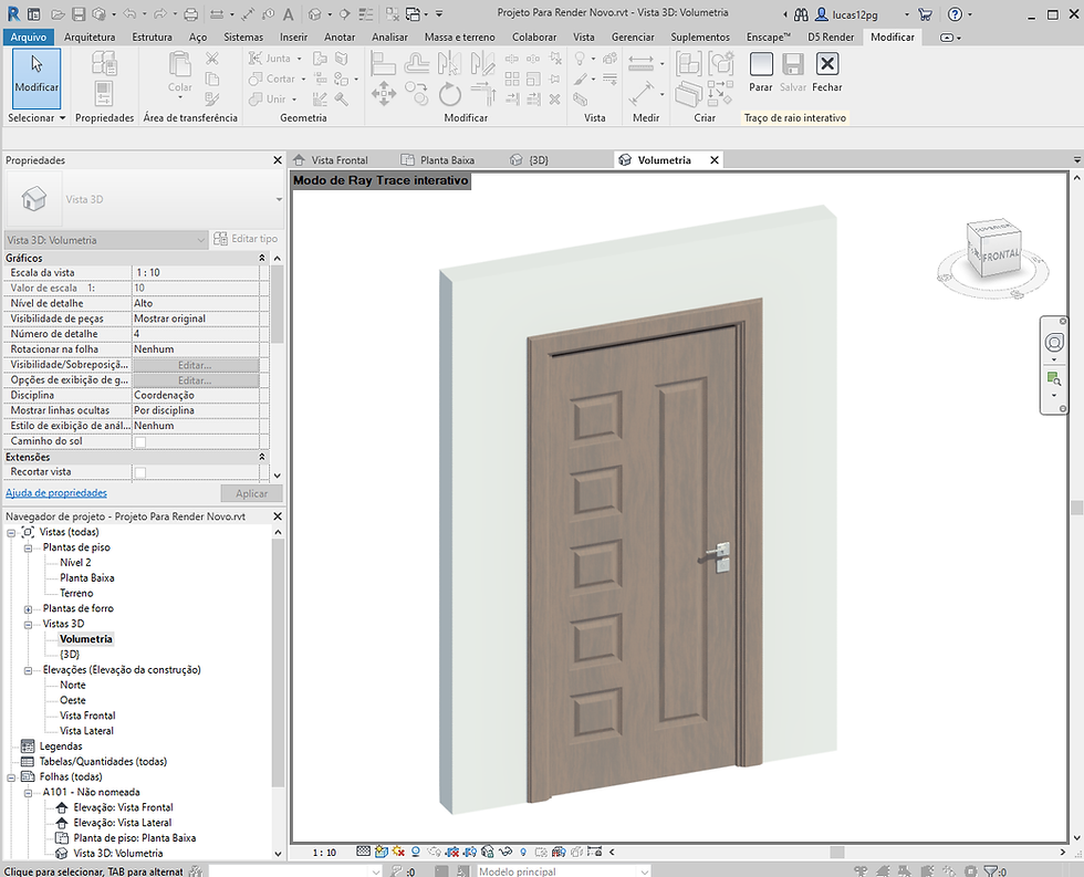 Thumbnail: Parametric Door with squares Revit High Quality