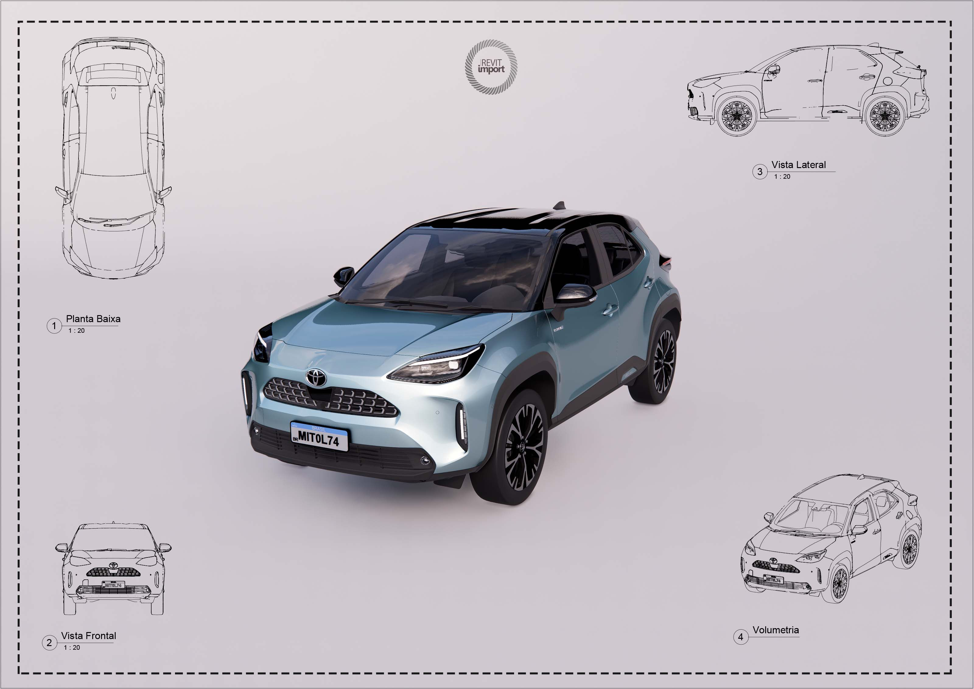 L Yaris Cross 2021 Revit High Quality