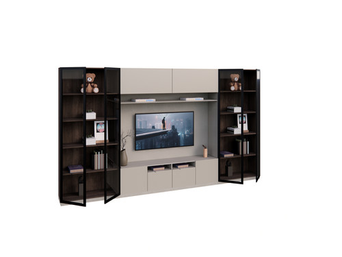 Screen Racks Revit K Parametric Decorated Rack TV 005 Family Revit Blocks | RevitImport