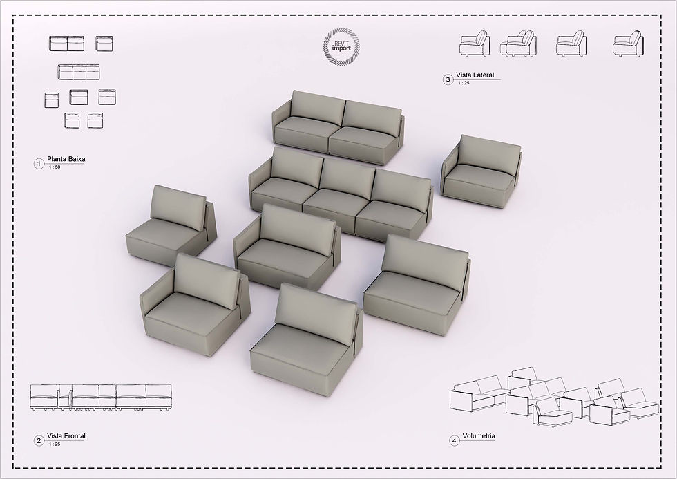 Thumbnail: R Sofa Modular Romeo With 8 Modules