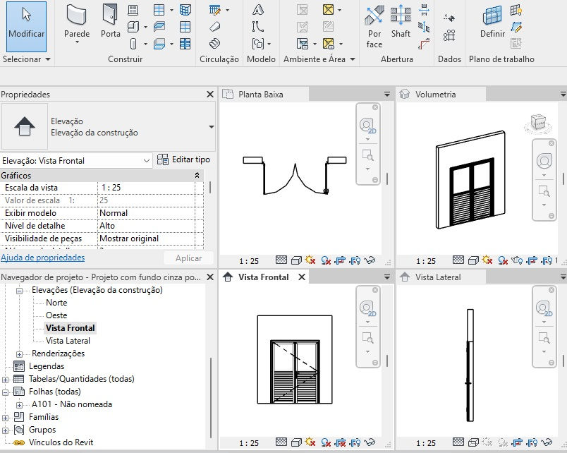 Thumbnail: F Door PT 119 Frame 02 Rotating Leaves With Glass And Venetian Blind