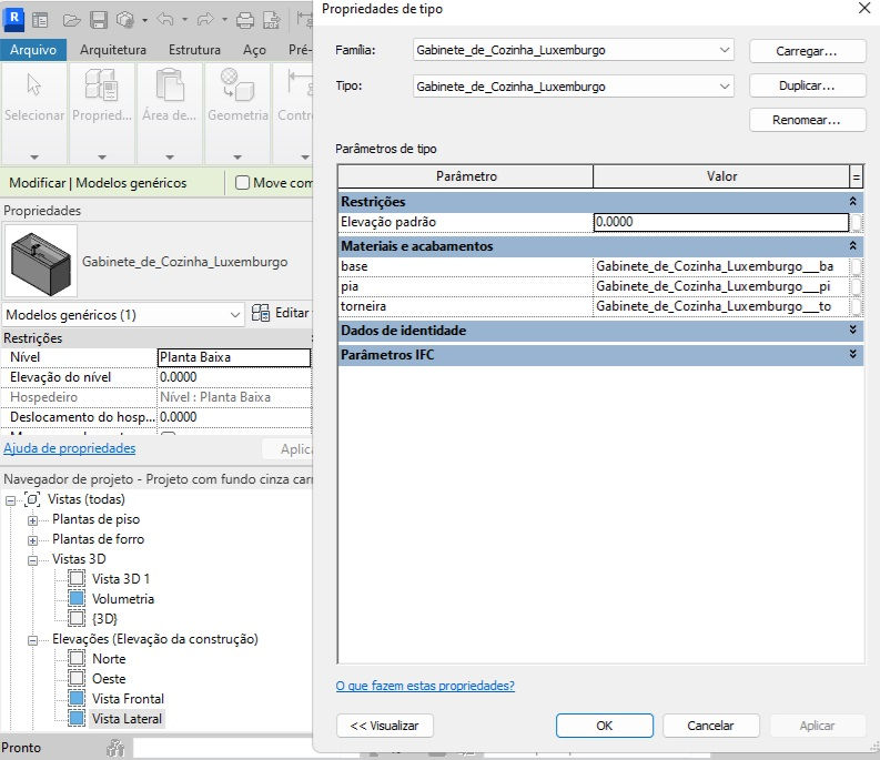 Thumbnail: Bathroom Cabinet Luxemburgo Revit Family