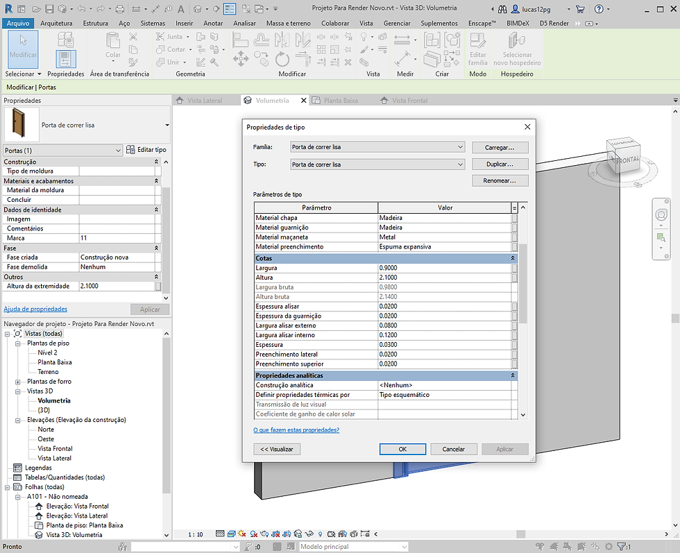 Thumbnail: V Parametric Sliding door inside the wall Revit High Quality