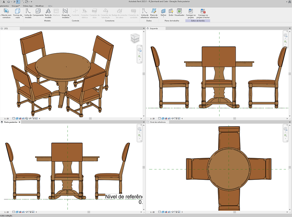 Thumbnail: S  Dinning Bernadete Table Revit 2023