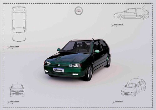 Golf Car Rvt Model L VW Gol GTI Revit High Quality | RevitImport