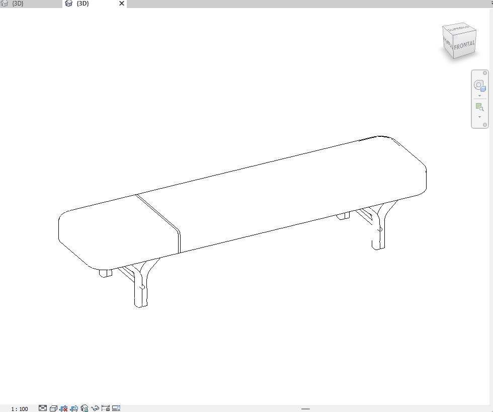 Thumbnail: R Bench Due (200 x 50 x 41,1 cm)