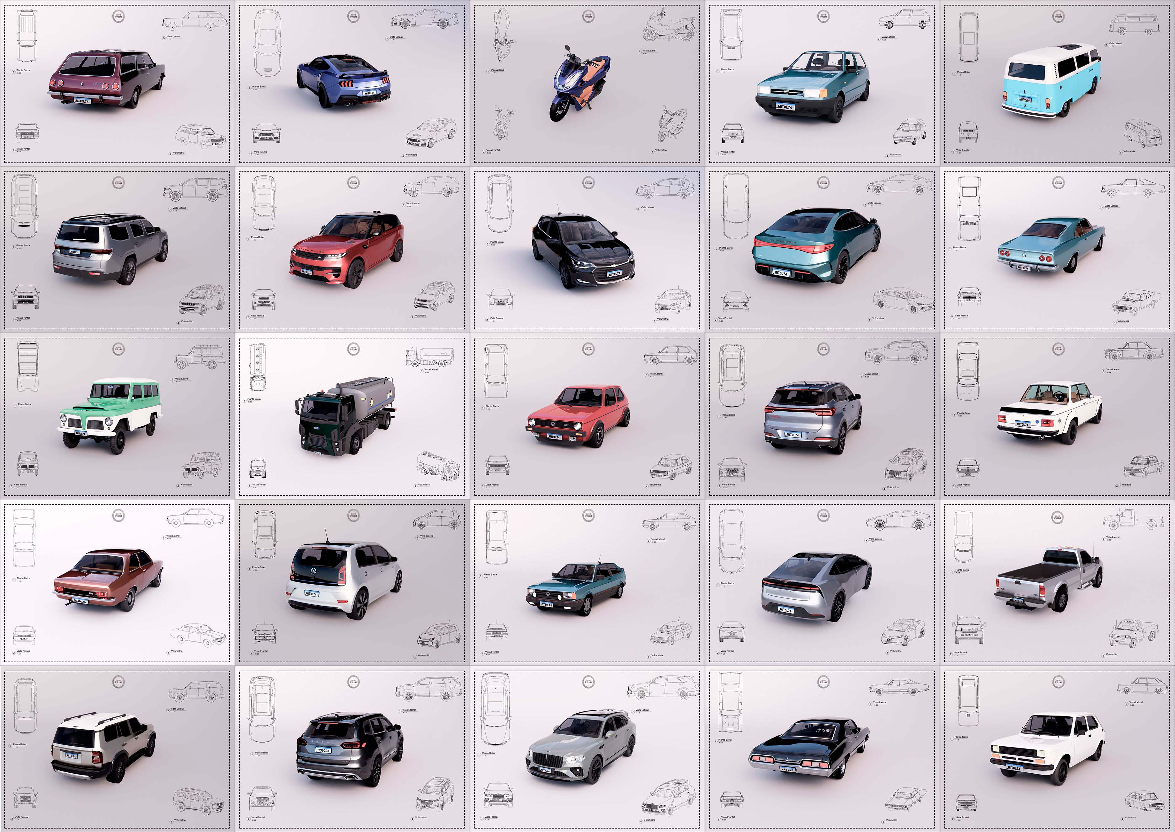 L PACK VEHICLES Vol. 12 With 25 Models