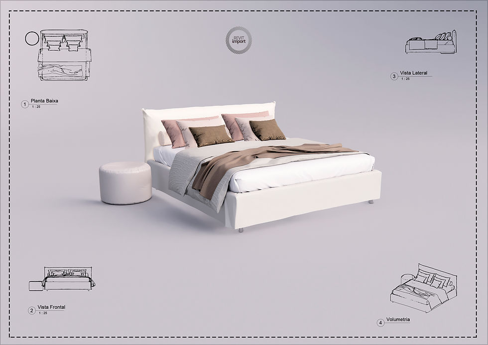 V Bed 7 Revit High Quality