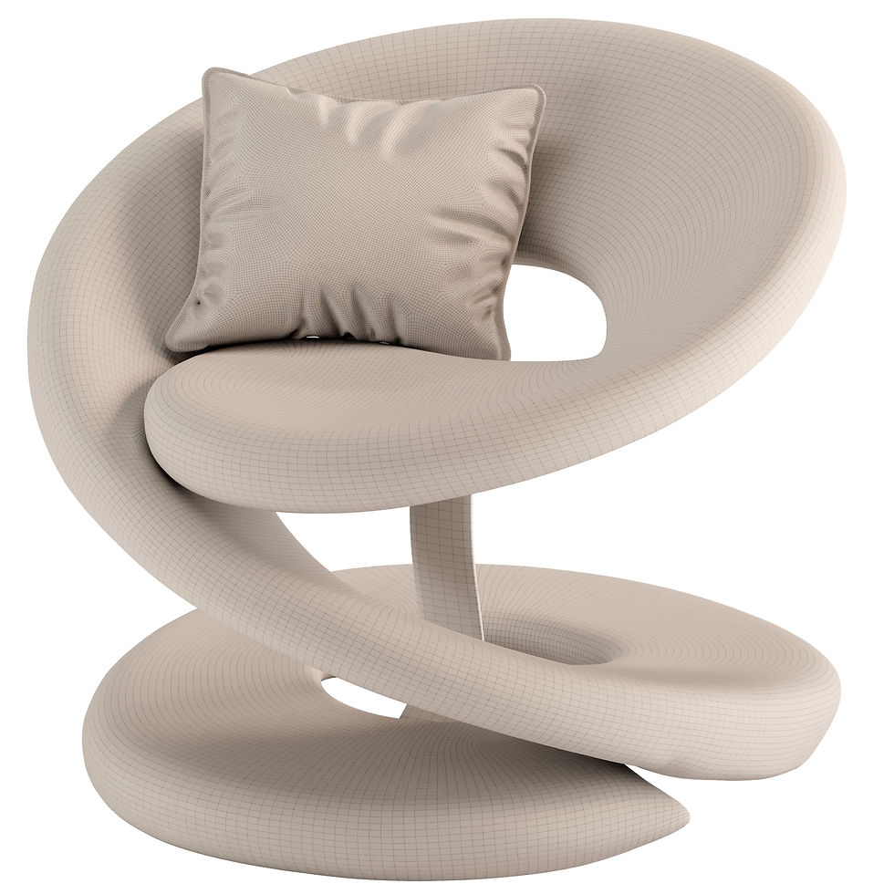Thumbnail: Armchair SOLD - Spiral orange peel Jaymar Revit + 3dsmax 2023