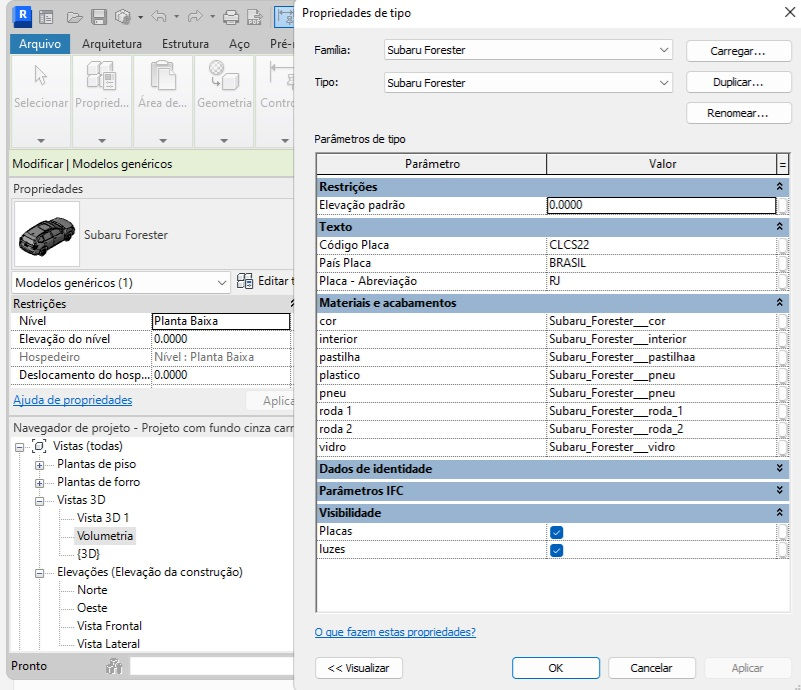 Thumbnail: Subaru Forester Revit Block Family