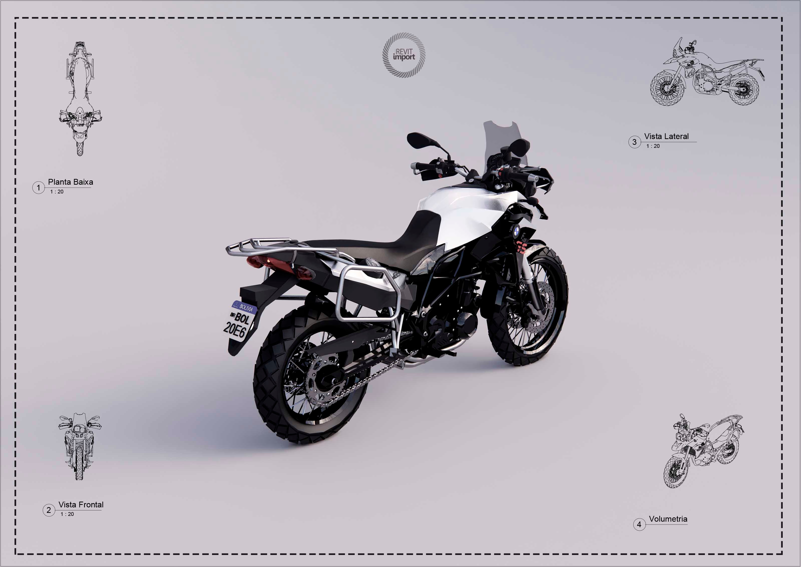 L Moto BMW F800 Revit High Quality