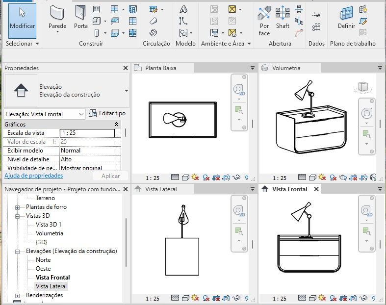 Thumbnail: K Parametric Bedside Mesa de Noche 001 Revit Block Family