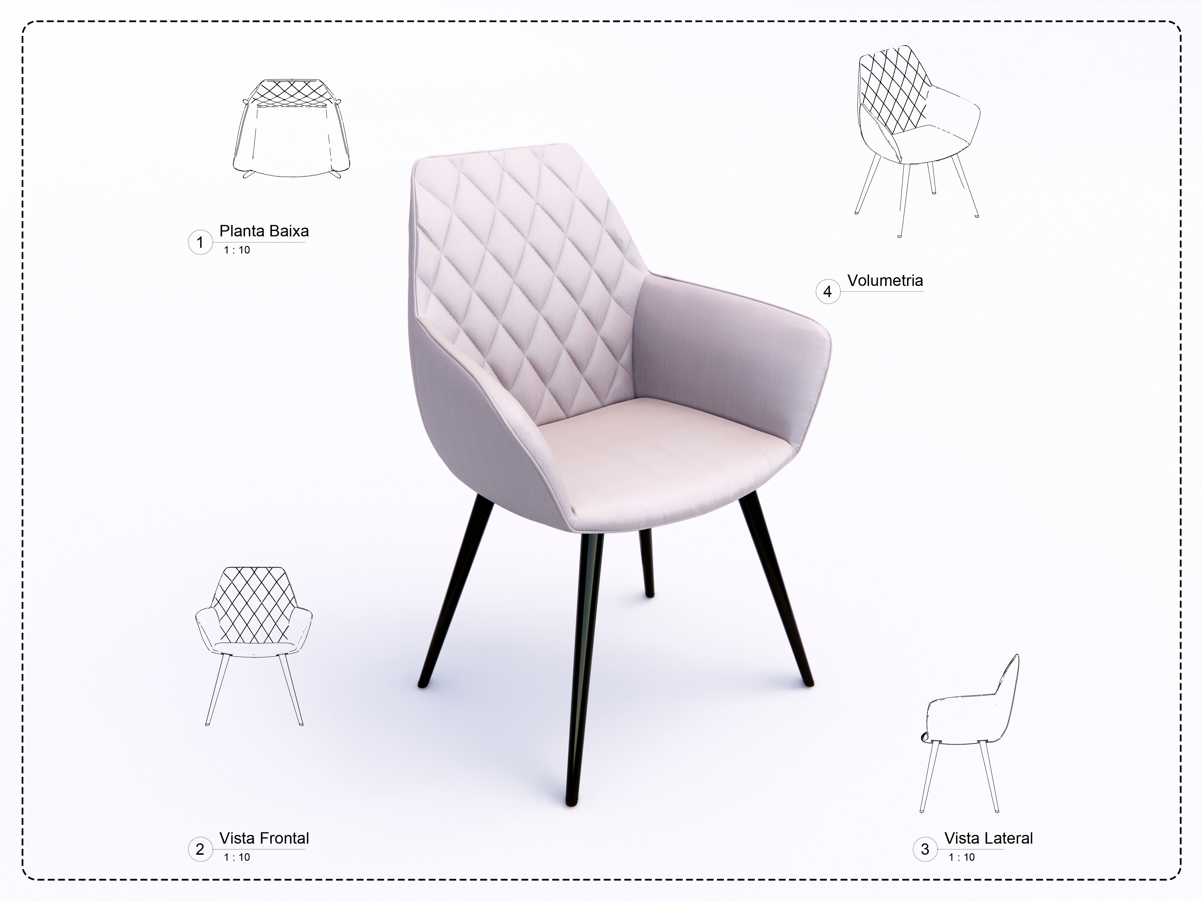 Armchair Revit 33 High Quality