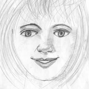 Akiane Kramarik, croquis à l'âge de 4 ans, The Smile
