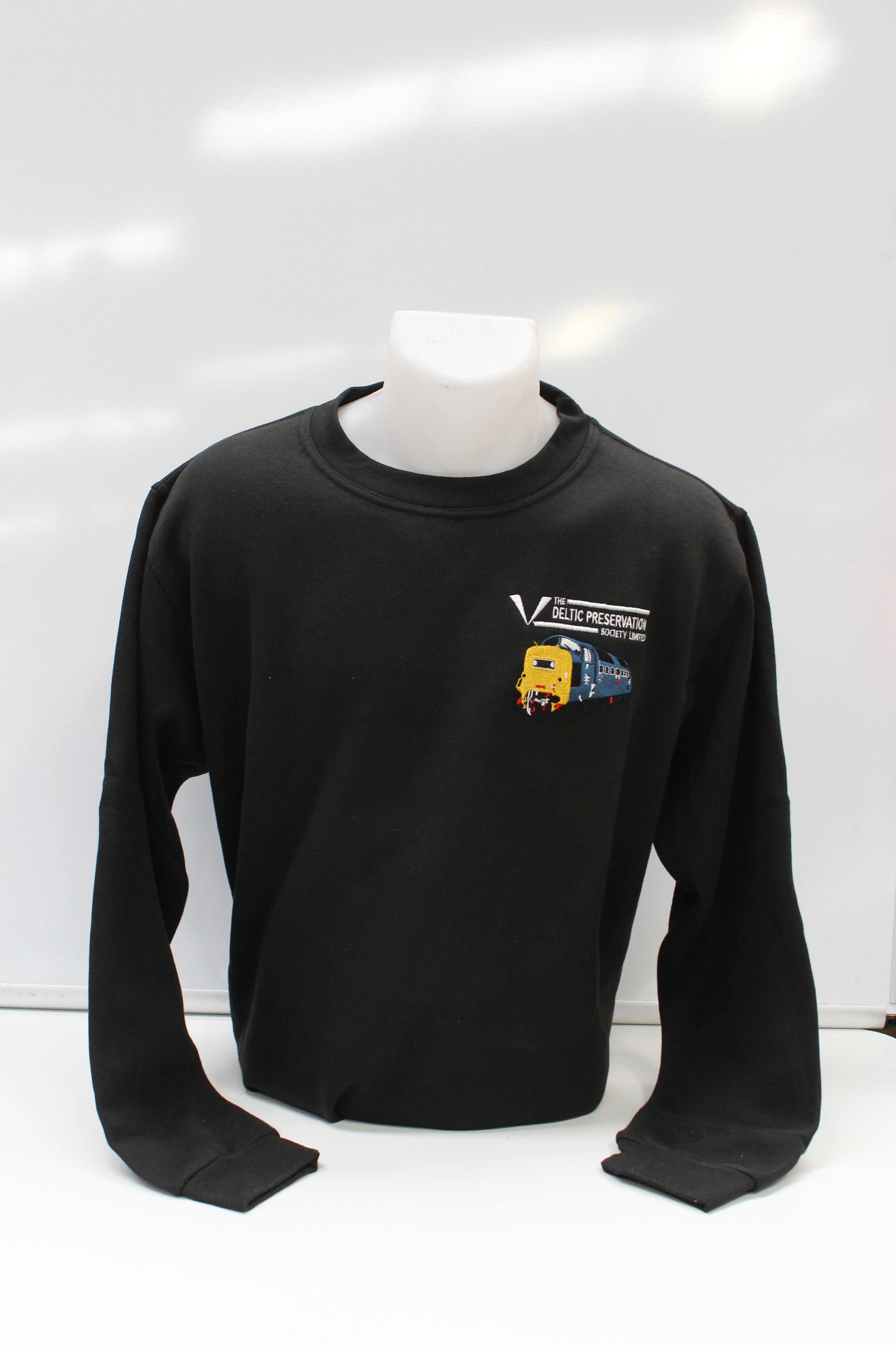 Black Sweatshirt with DPS logo and blue Deltic.