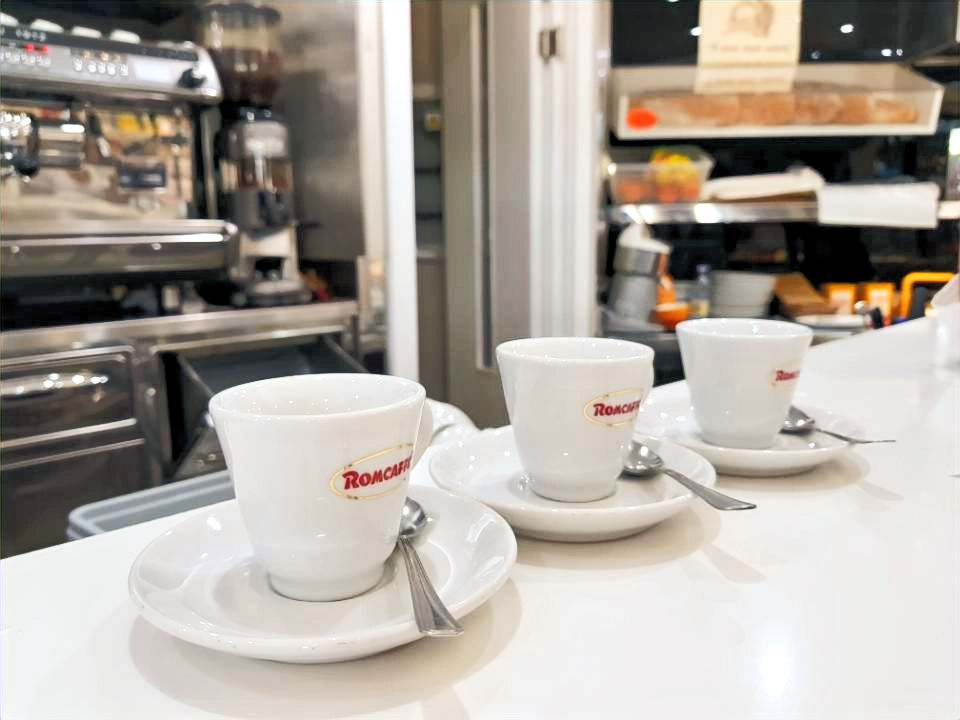 Cups of espresso in Italy