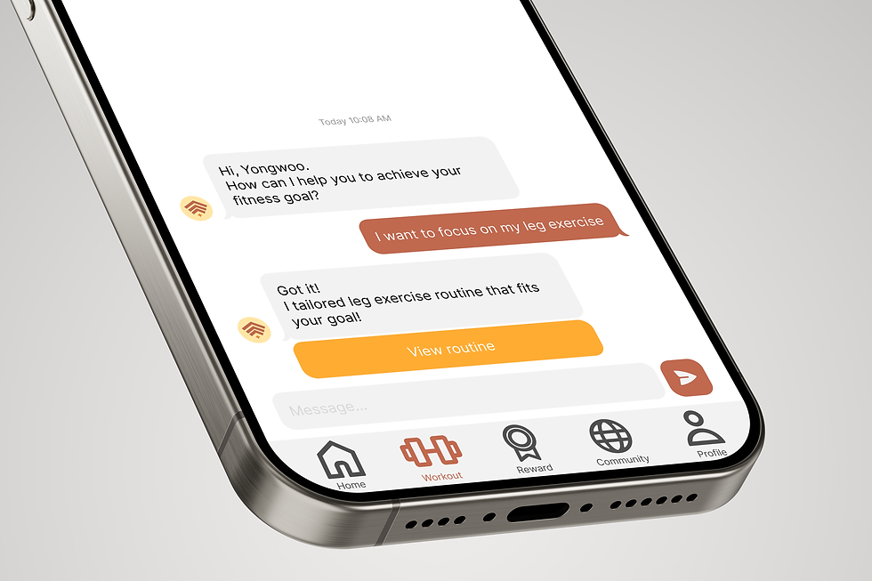 High Fi mock up 5 (Bottom portion of AI chat)