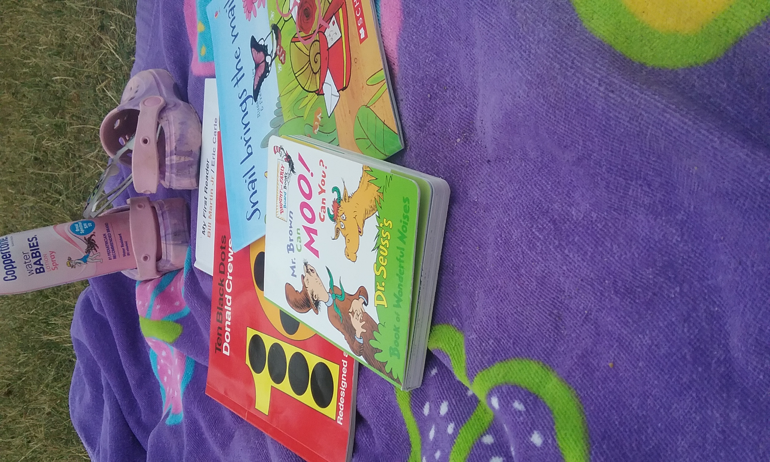 Beach: sunscreen & books!
