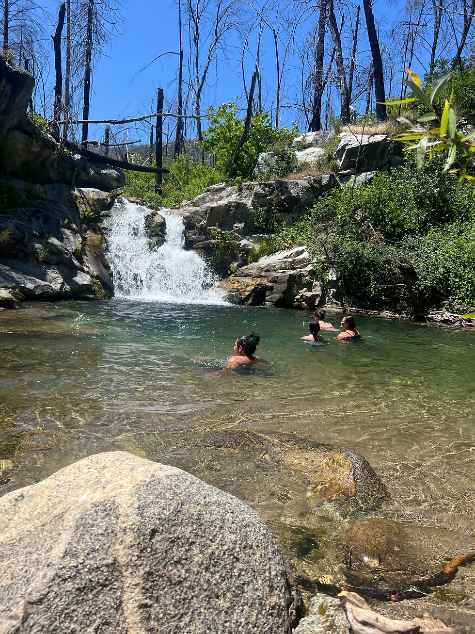 " Maidu Women connecting with ancestral waterways "