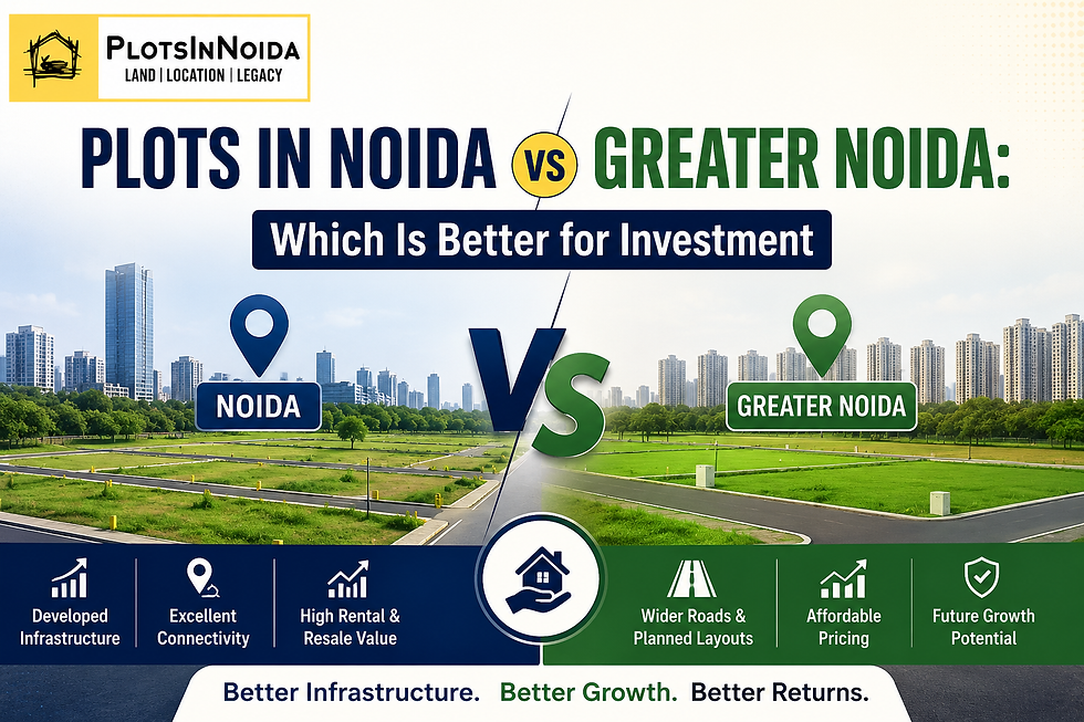 Plots in Noida vs Greater Noida: Which Is Better for Investment?
