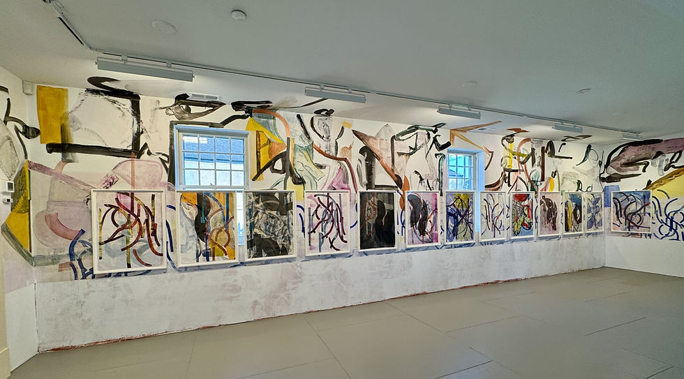 Amy Sillman, Installation View of Alternate Side Exhibition at Dia Bridgehampton, 2025, New York. © Amy Sillman and Gladstone Gallery. Photo: Don Stahl