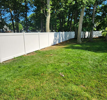 Residential White Vinyl Fence