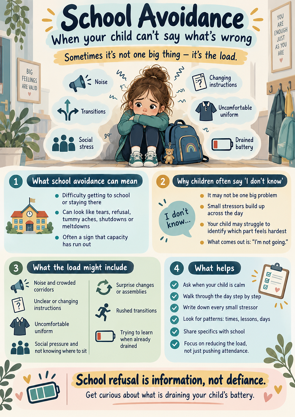 Infographic about school avoidance