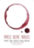 "Take a walk on the vine side" poster with Walk, Talk, Think, Clink, Drink!