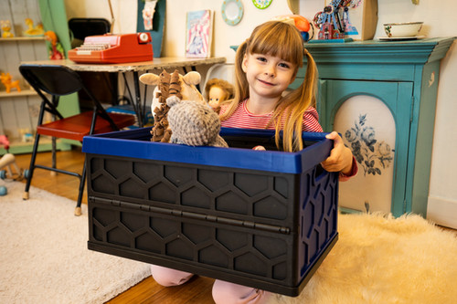 【専用品/中古】BC CRATE12 SpaceMade 12 gallon (46L) Collapsible Crate Blue | SpaceMade