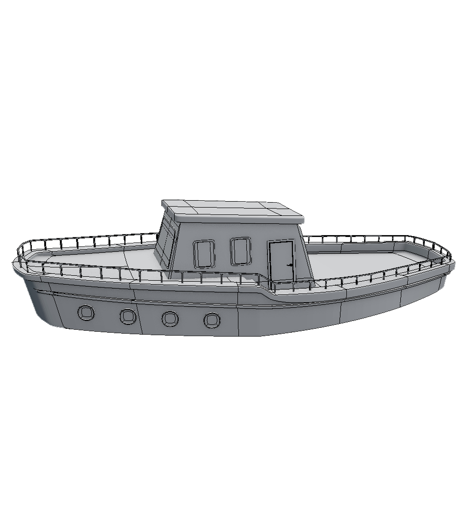 Boat wireframe