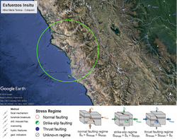 Mapa Mundial de Esfuerzos (WSM) – Mina María Teresa