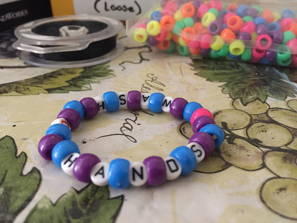 Made this bracelet to remind myself to wash my hands