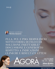 Copertina della sessione PLLA, PCL e PDO, Congresso Agorà 2026
