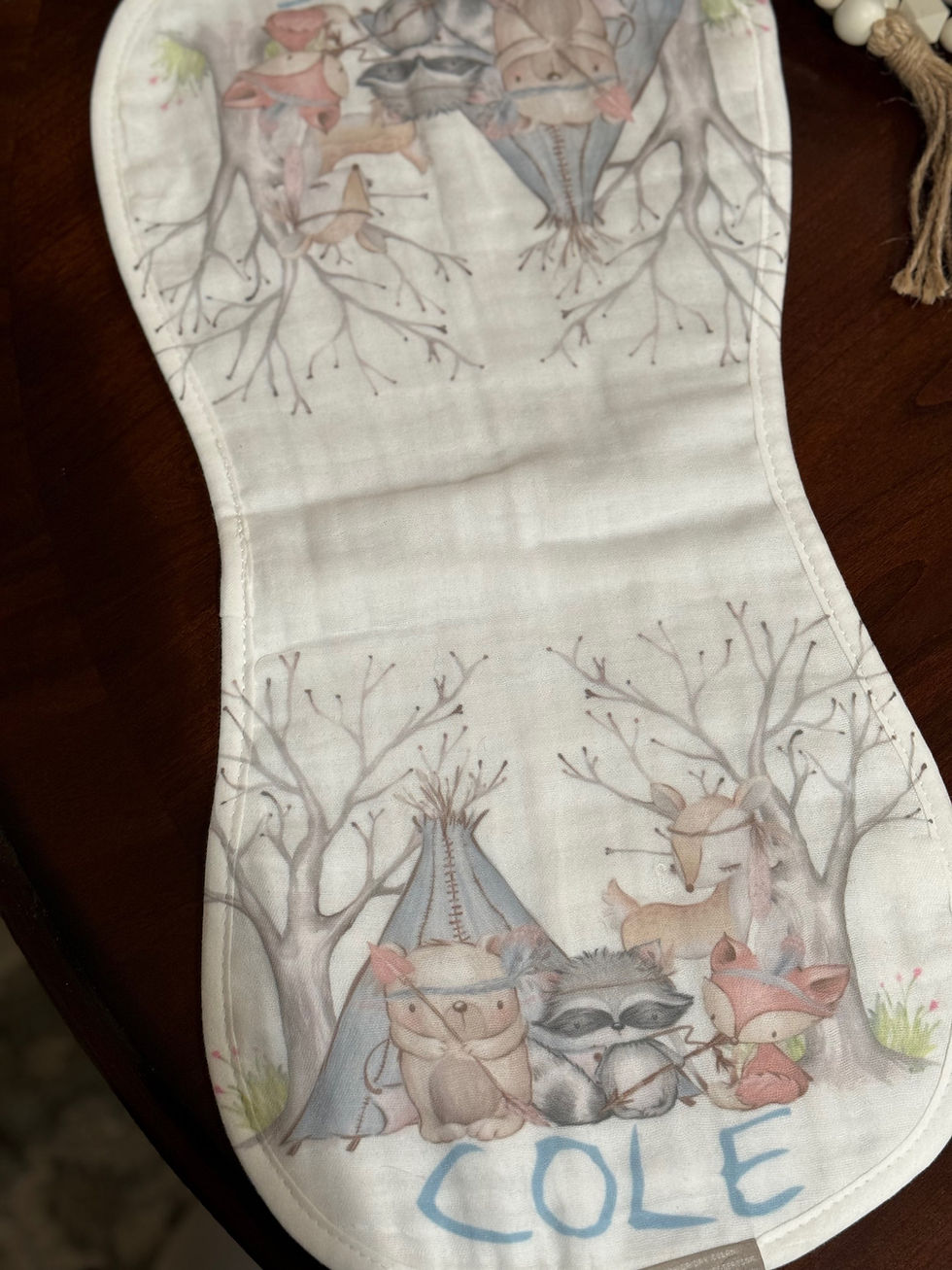 Thumbnail: Custom Baby Bibbs & Burp Cloths (Starting at) 