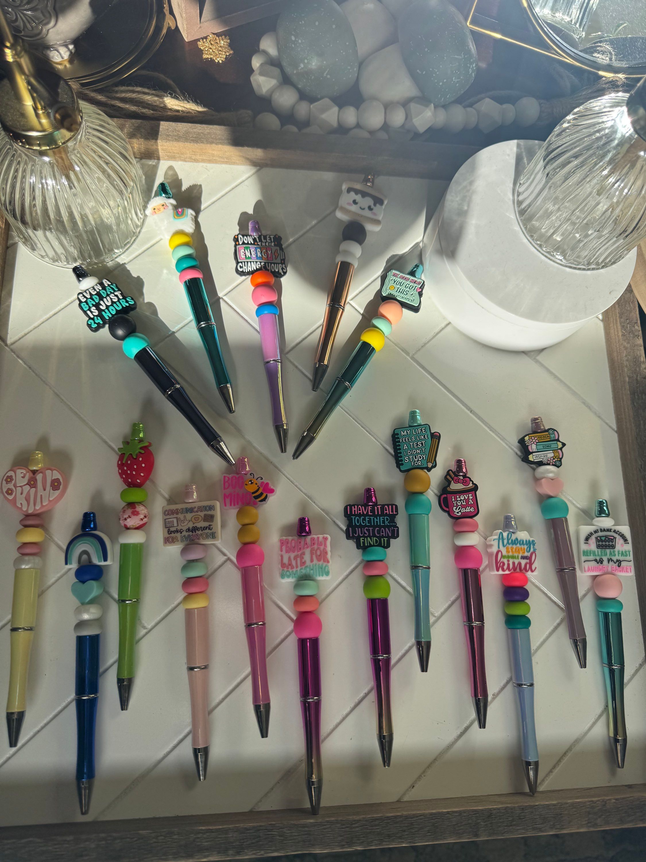 Cutesy Focal Bead Ink Pens