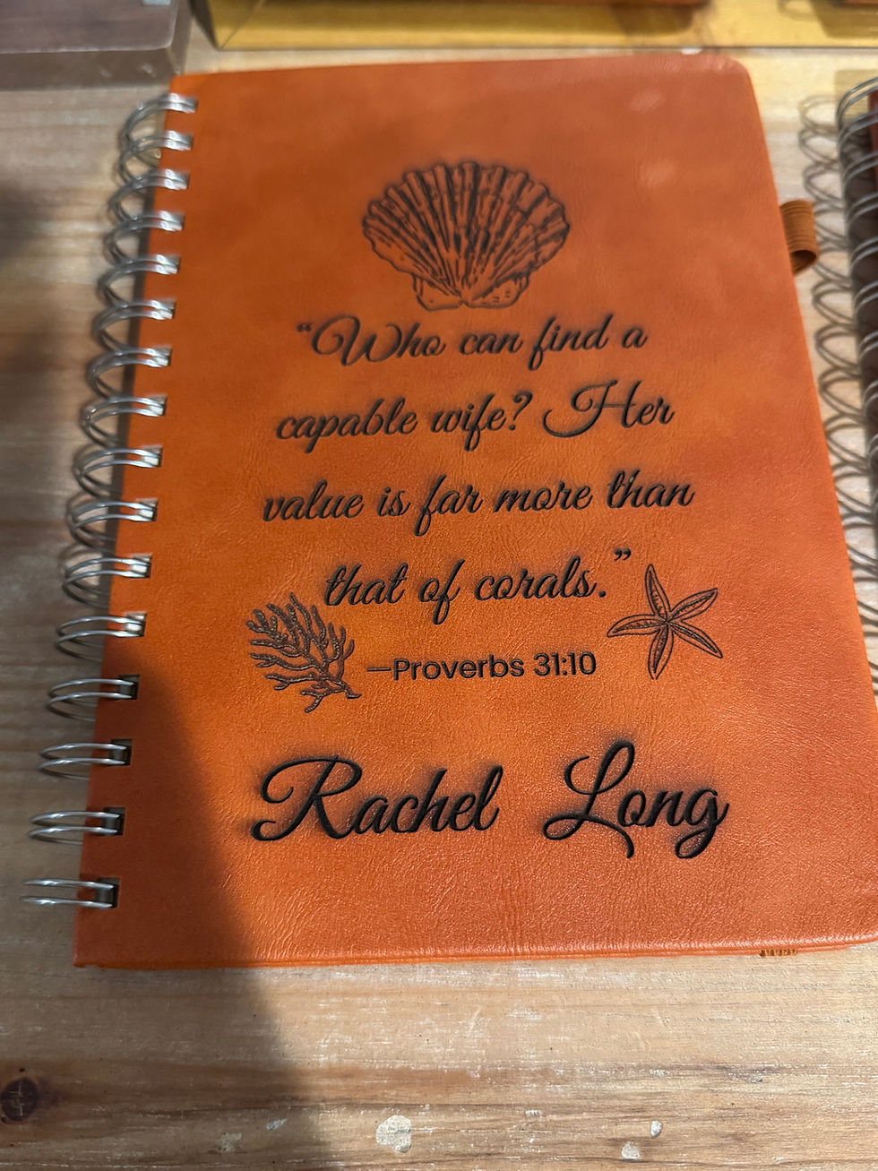 Thumbnail: Engraved -  Vegan Leather Cover Notebook 