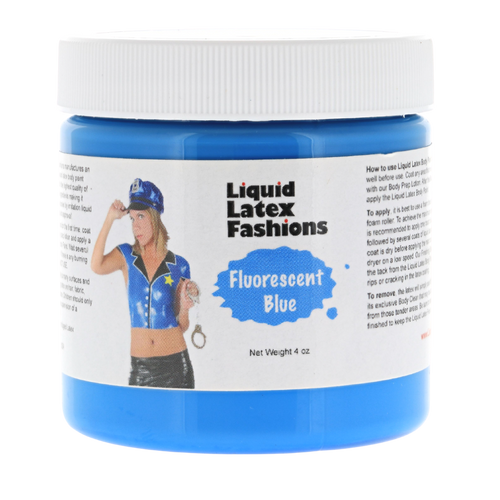 4 Oz Fluorescent Blue Liquid Latex Fashion