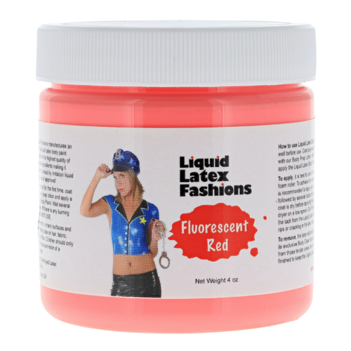 4 Oz Fluorescent Red Liquid Latex Fashion