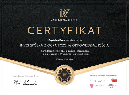Certyfikat Kapitalna Firma