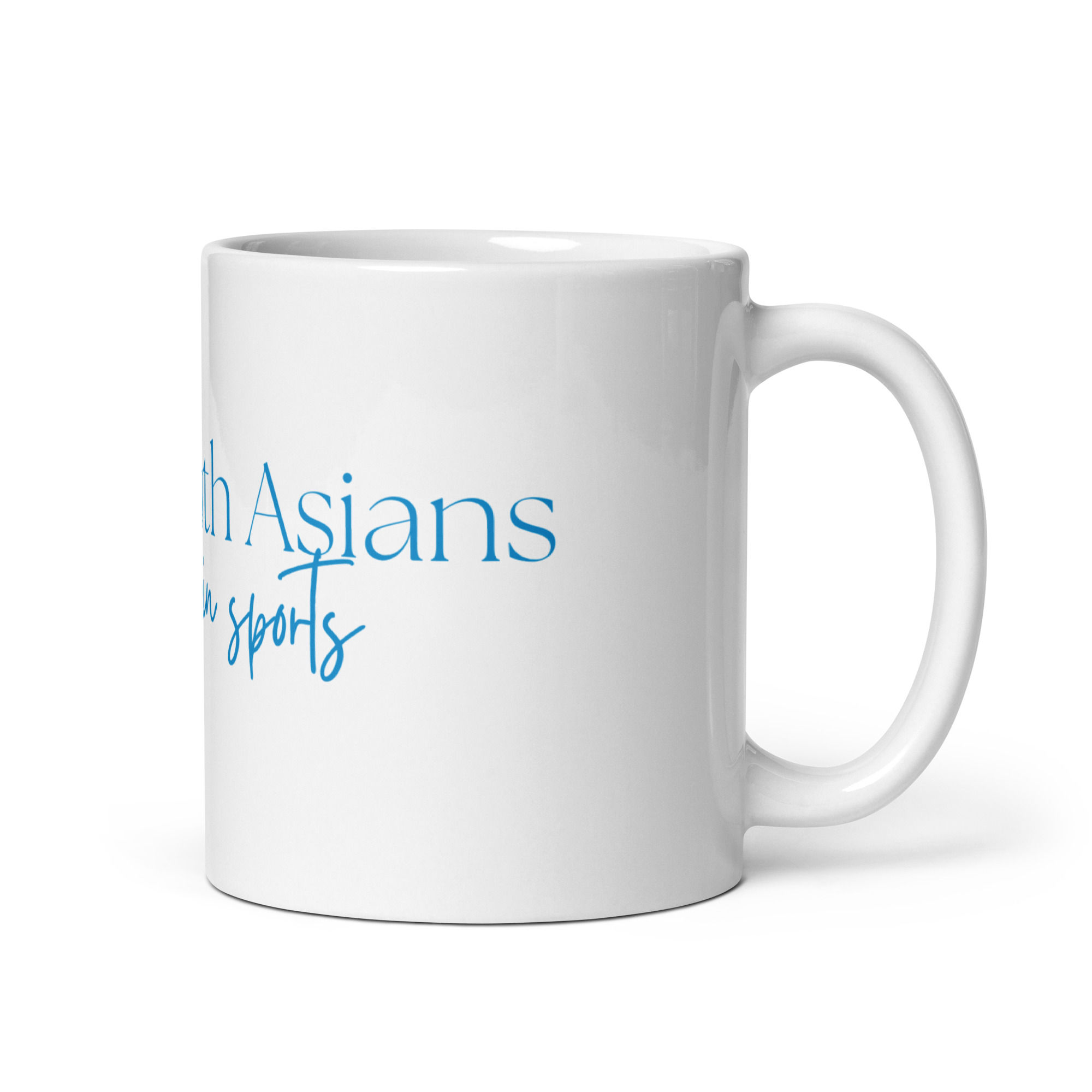 White glossy mug